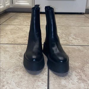 Zara platform combat boots